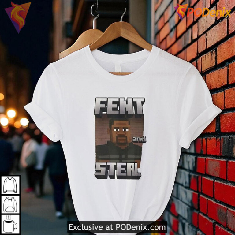 George Floyd Fent And Steal Shirt, Mine and Build Pixel Art Parody - 1