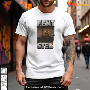George Floyd Fent And Steal Shirt, Mine and Build Pixel Art Parody - 2