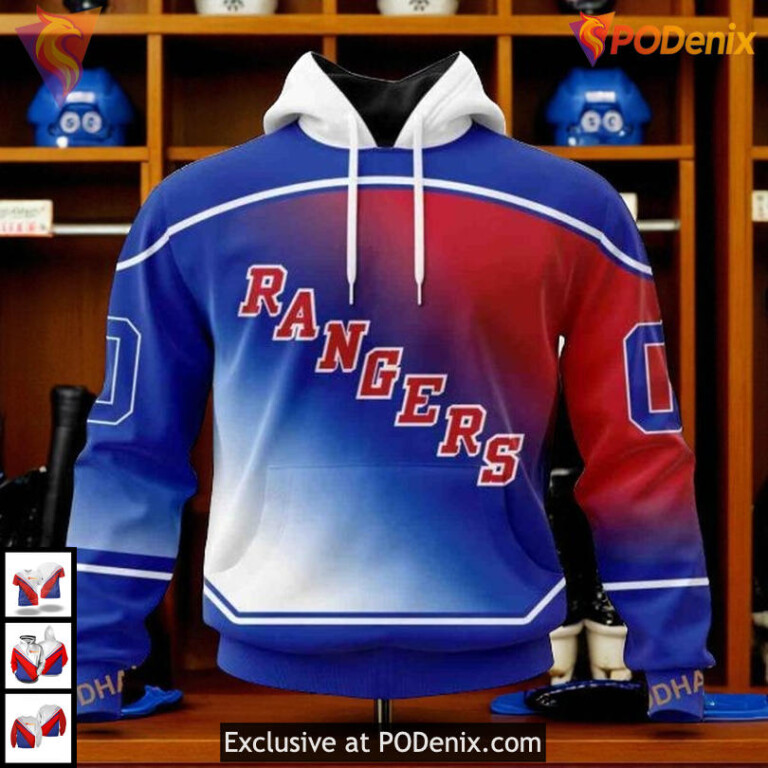 Gradient Series Concept NHL New York Rangers Hoodie 3D Personalized Edition