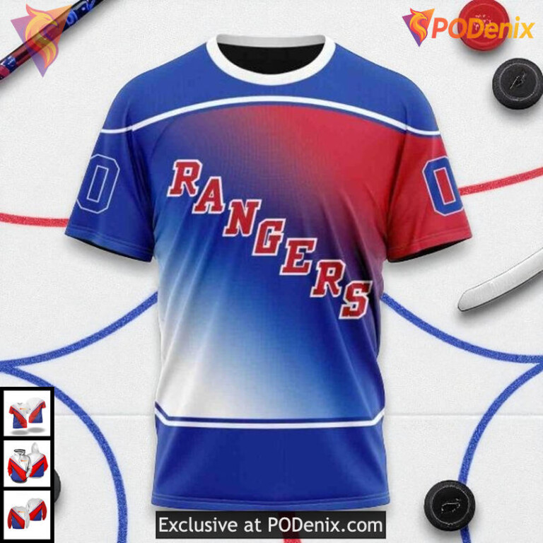 Gradient Series Concept NHL New York Rangers Hoodie 3D Personalized Edition - 2