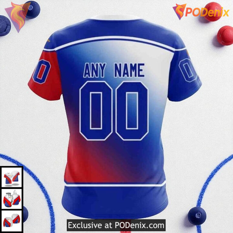 Gradient Series Concept NHL New York Rangers Hoodie 3D Personalized Edition - 3