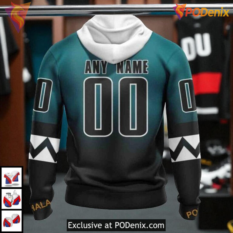 Gradient Series Concept Style Custom Vintage San Jose Sharks Hoodie 3D - 1