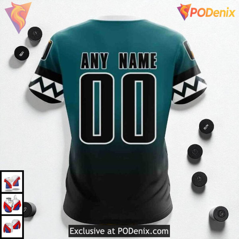 Gradient Series Concept Style Custom Vintage San Jose Sharks Hoodie 3D - 3