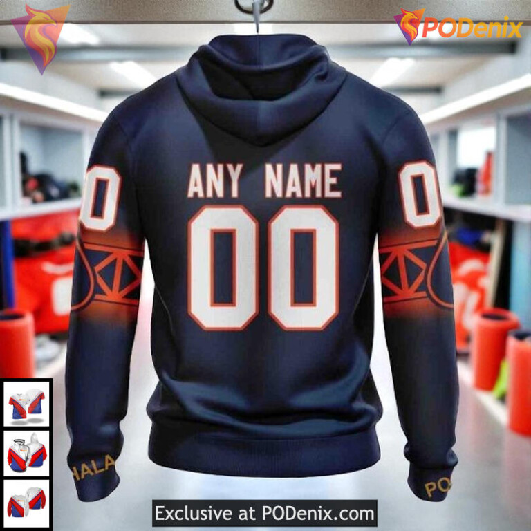 Gradient Series New Concept Design NHL Edmonton Oilers Kids Hoodie 3D - 1