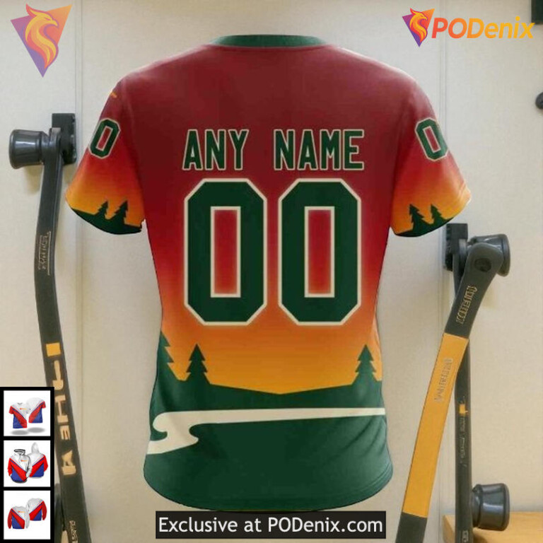 Gradient Series New Concept NHL Minnesota Wild Youth Hoodie Custom 3D - 3