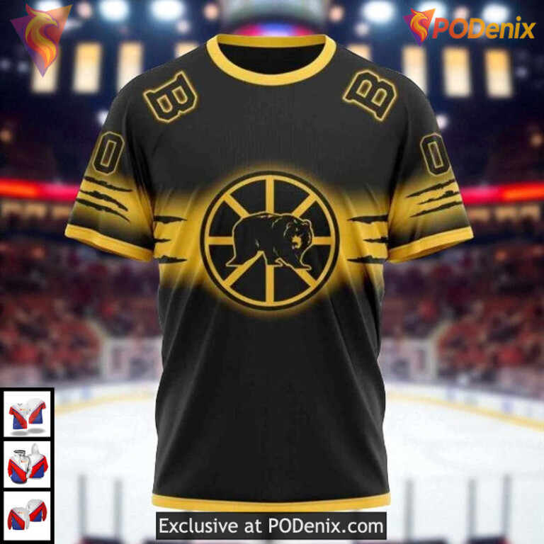 Gradient Series NHL Custom Boston Bruins Hoodie 3D Exclusive New Design - 2