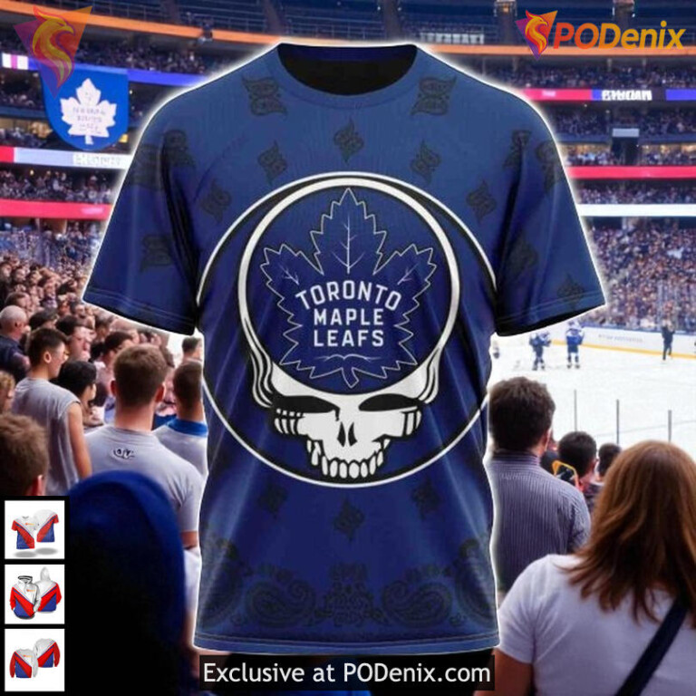 Grateful Dead Art Toronto Maple Leafs Holiday Hoodie, NHL 3D Clothing - 2