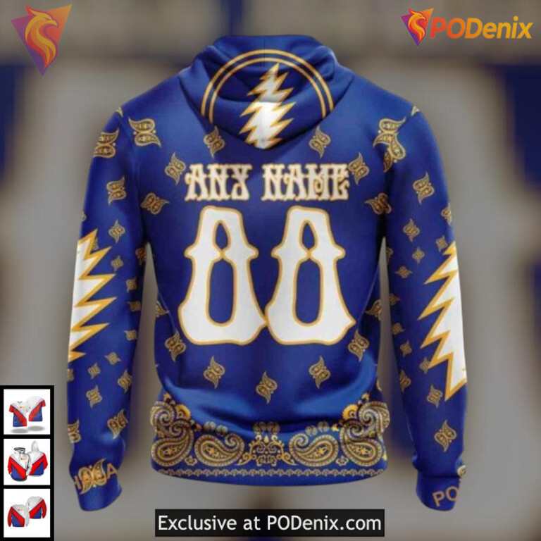 Grateful Dead Band Inspired Artwork NHL Buffalo Sabres Pullover Hoodie 3D Design - 1