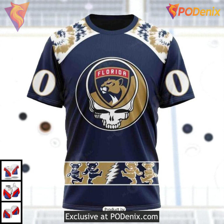 Grateful Dead Band Inspired Artwork Personalized Florida Panthers All Over Print Hoodie 3D - 2