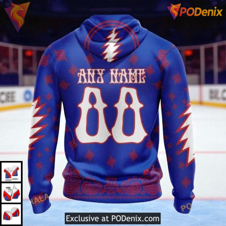 Grateful Dead Custom Design New York Rangers Sweatshirt Hoodie, NHL 3D Style - 1