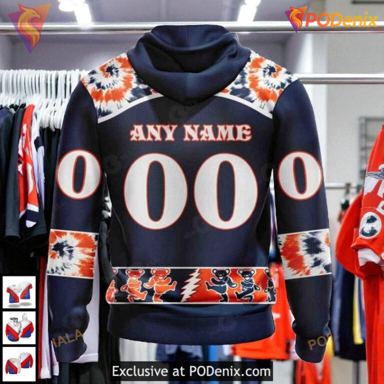 Grateful Dead Rock Band Artwork Personalized Edmonton Oilers Hoodie 3D - 1
