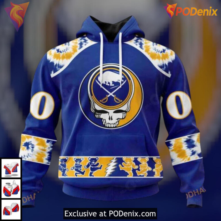 Grateful Dead Rock Band Design NHL Buffalo Sabres Unisex Hoodie Personalized 3D