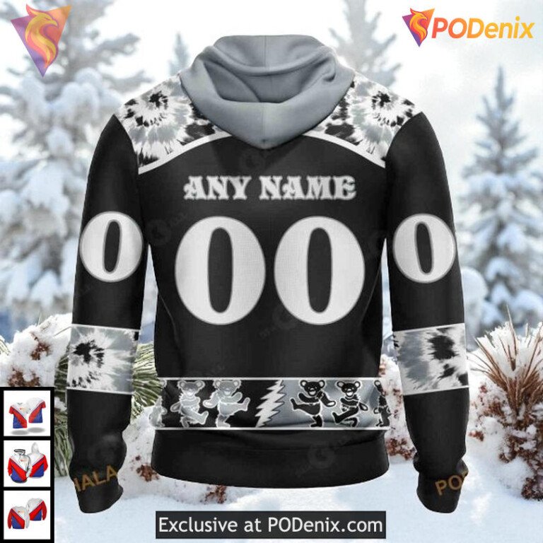 Grateful Dead Rock Band Graphic Personalized Los Angeles Kings Hoodie 3D NHL - 1