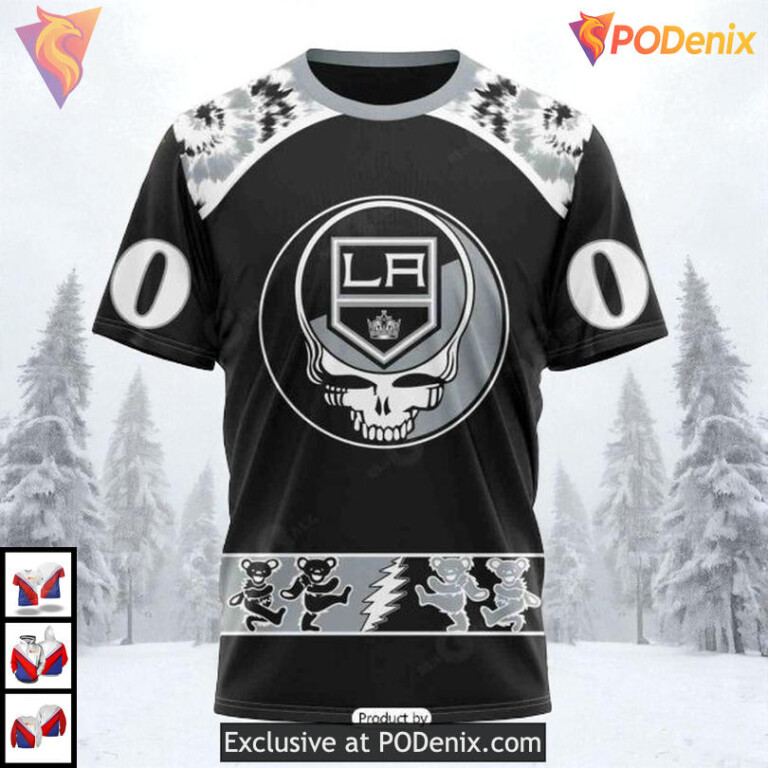 Grateful Dead Rock Band Graphic Personalized Los Angeles Kings Hoodie 3D NHL - 2