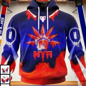 Halloween Night Custom Jersey New York Rangers Winter Hoodie 3D Apparel