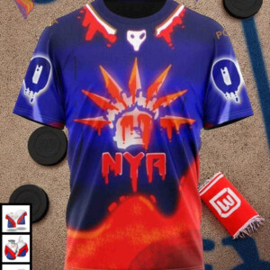 Halloween Night Custom Jersey New York Rangers Winter Hoodie 3D Apparel - 2