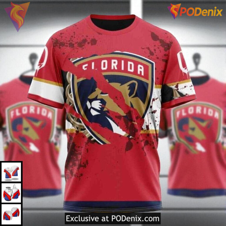 Halloween Ribs Costume Jersey Custom Retro Florida Panthers Hoodie NHL 3D - 2