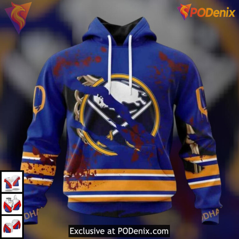 Halloween Ribs Costume Jersey NHL Buffalo Sabres 3D Hoodie Special Design