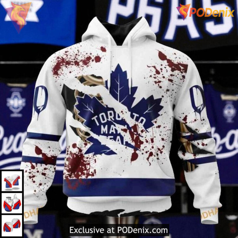 Halloween Ribs Jersey Design Toronto Maple Leafs Hoodie Custom 3D Apparel