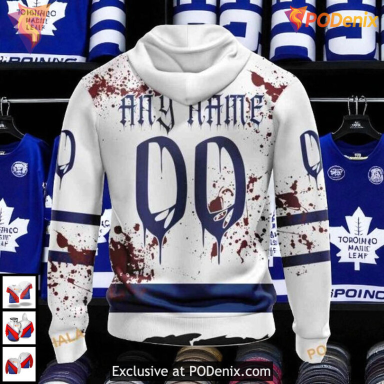 Halloween Ribs Jersey Design Toronto Maple Leafs Hoodie Custom 3D Apparel - 1