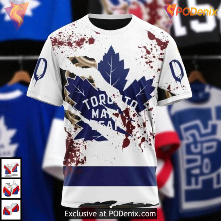 Halloween Ribs Jersey Design Toronto Maple Leafs Hoodie Custom 3D Apparel - 2