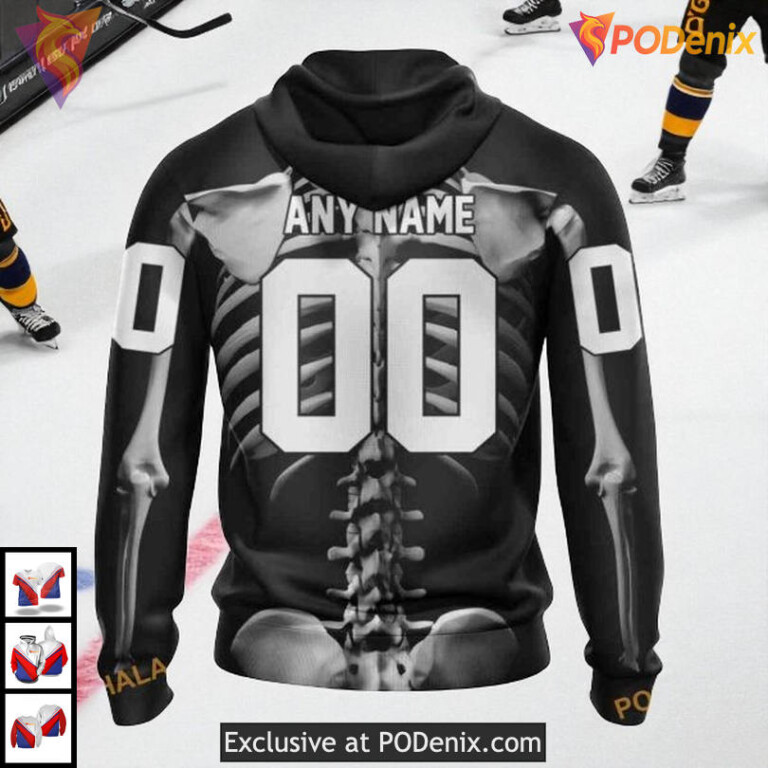 Halloween Skeleton Costume Custom New York Rangers All Over Print Hoodie 3D - 1