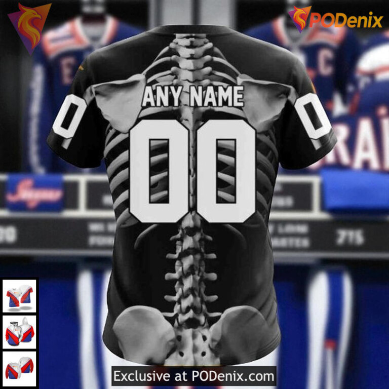 Halloween Skeleton Costume Custom New York Rangers All Over Print Hoodie 3D - 3