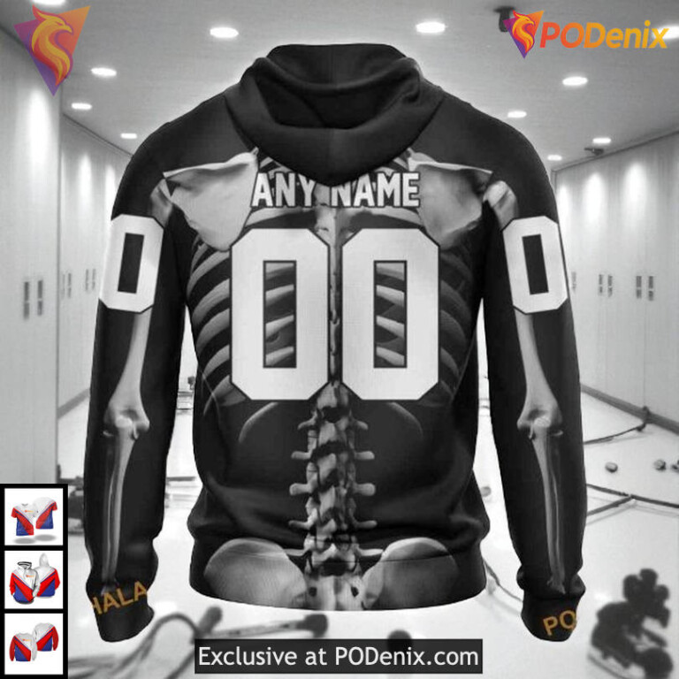 Halloween Skeleton Costume Style NHL Minnesota Wild Unisex Hoodie 3D - 1