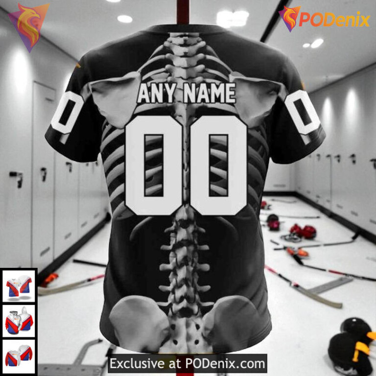 Halloween Skeleton Costume Style NHL Minnesota Wild Unisex Hoodie 3D - 3