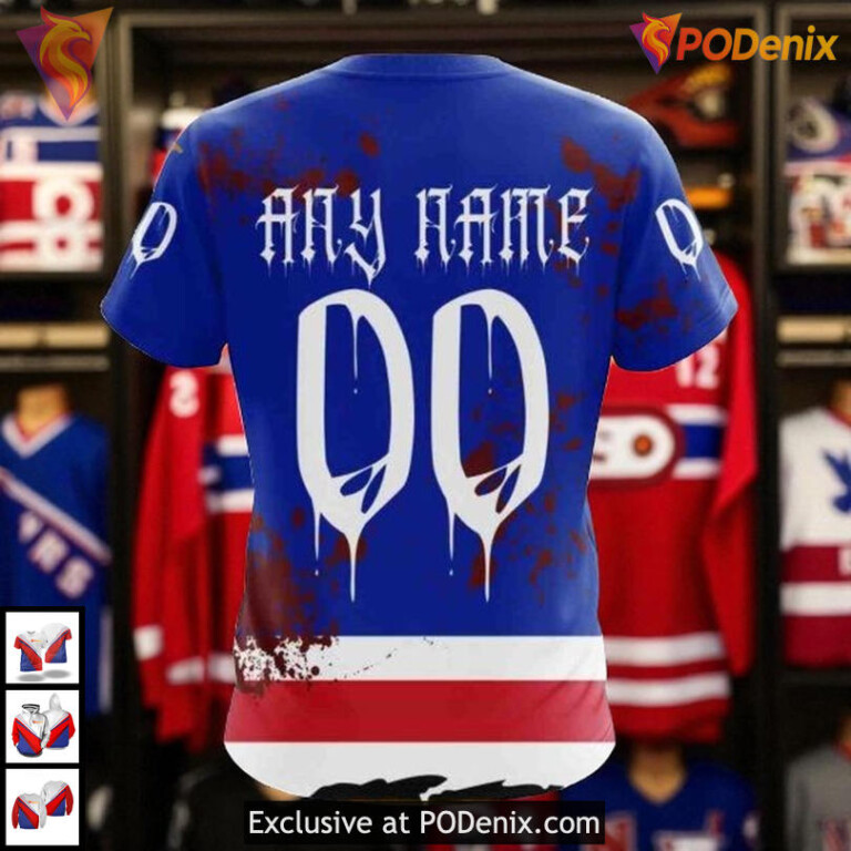Halloween Theme New York Rangers Pullover Hoodie, Custom NHL 3D Design - 3