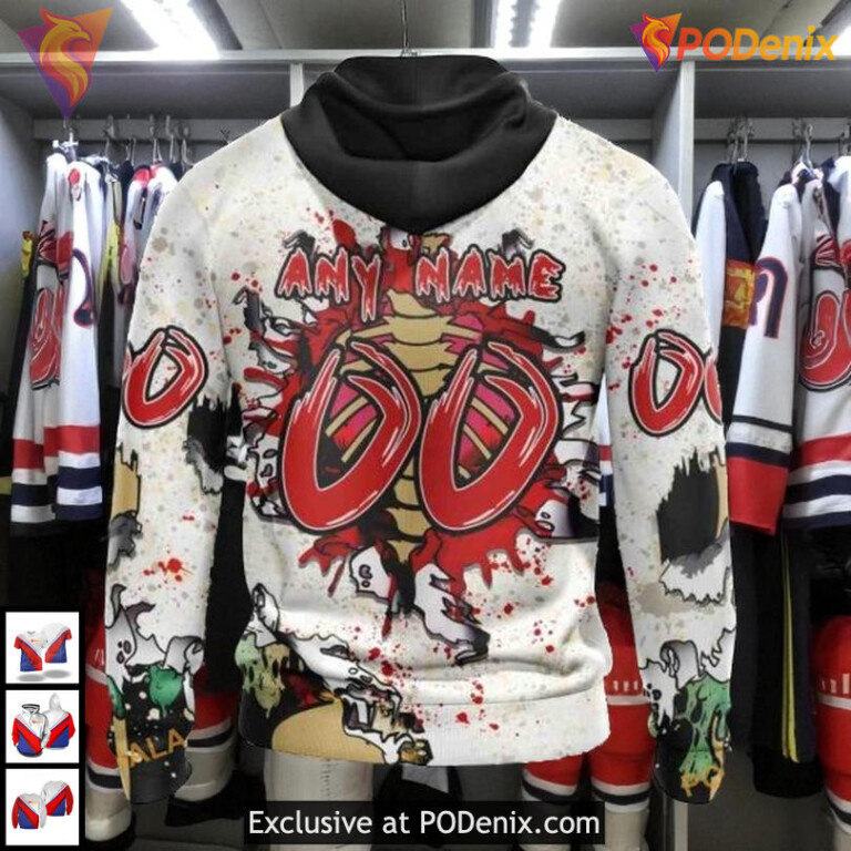 Halloween Zombie Costume Style NHL Edmonton Oilers Hoodie 3D - 1