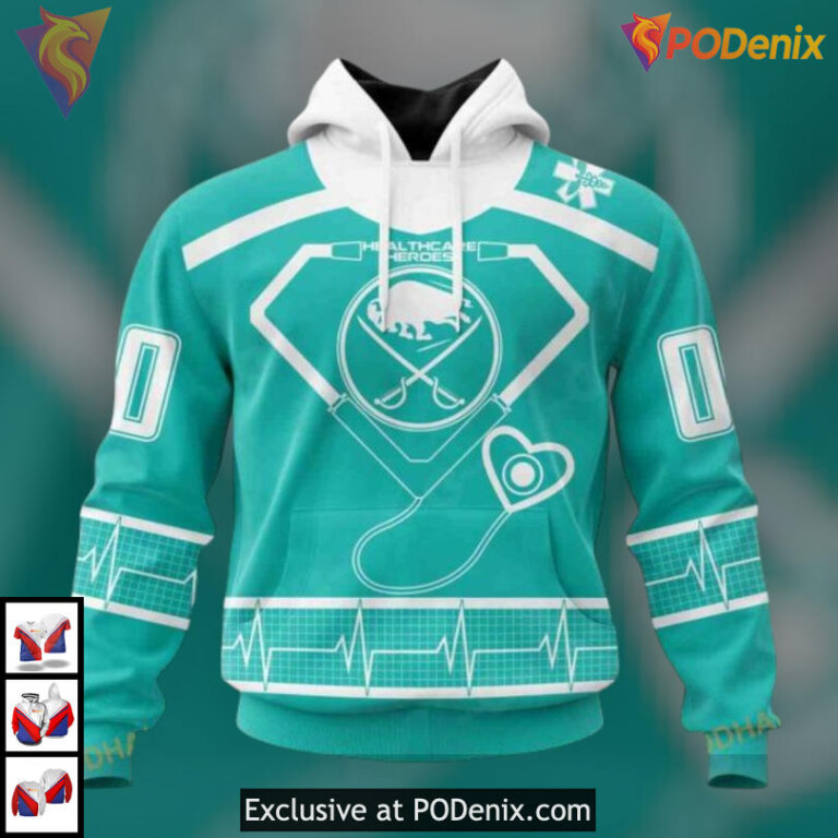 Healthcare Heroes Appreciation NHL Buffalo Sabres Zip Up Hoodie Custom 3D