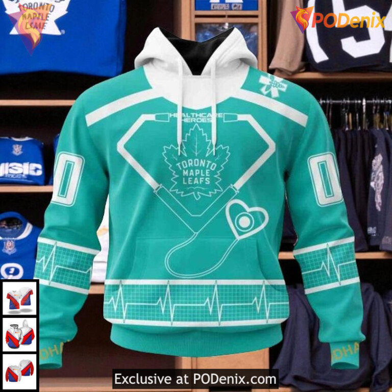Healthcare Heroes Custom 3D Toronto Maple Leafs Hoodie NHL Tribute Gear