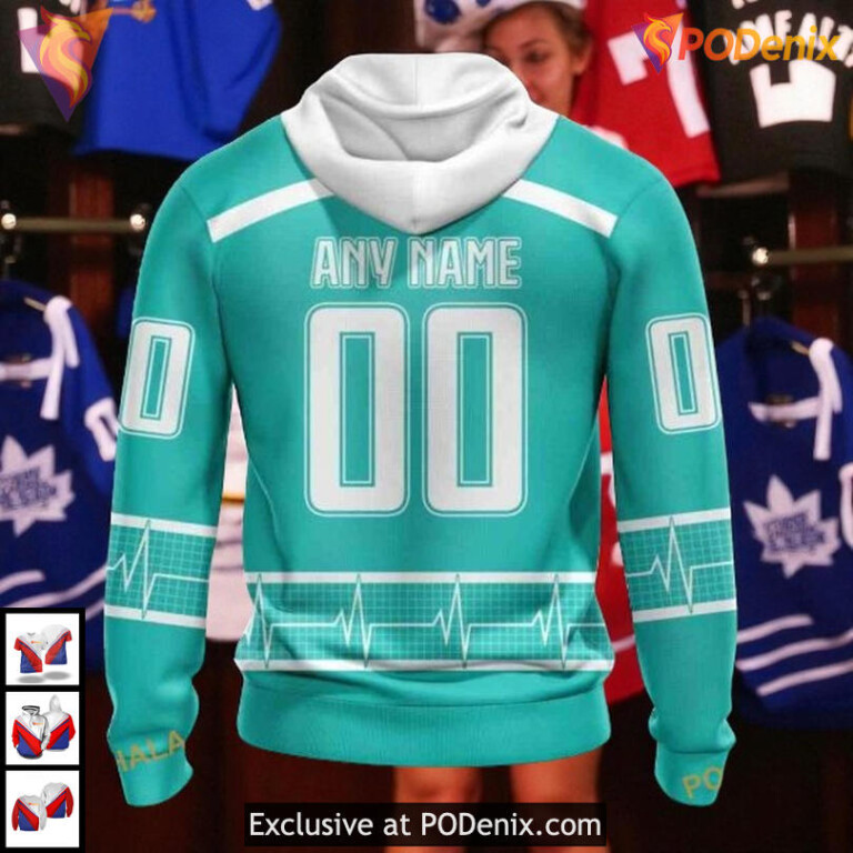 Healthcare Heroes Custom 3D Toronto Maple Leafs Hoodie NHL Tribute Gear - 1