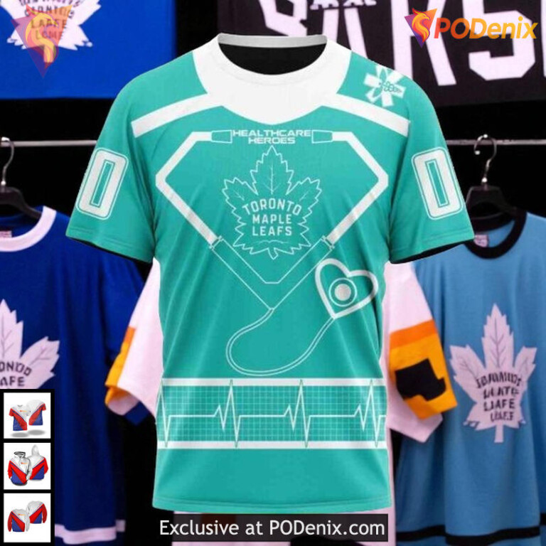 Healthcare Heroes Custom 3D Toronto Maple Leafs Hoodie NHL Tribute Gear - 2