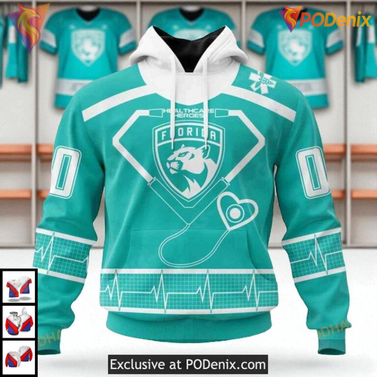 Healthcare Heroes Tribute Custom Florida Panthers Graphic Hoodie NHL 3D