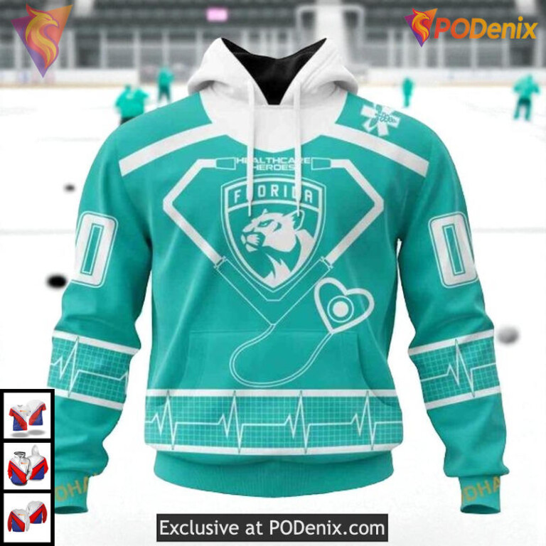 Healthcare Heroes Tribute Custom Vintage Florida Panthers Hoodie NHL 3D
