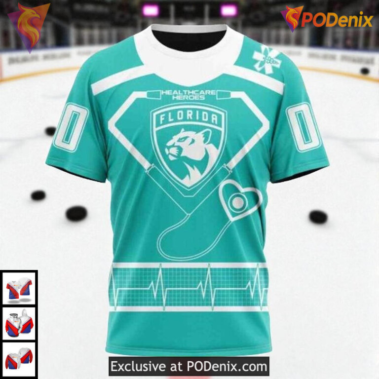 Healthcare Heroes Tribute Custom Vintage Florida Panthers Hoodie NHL 3D - 2