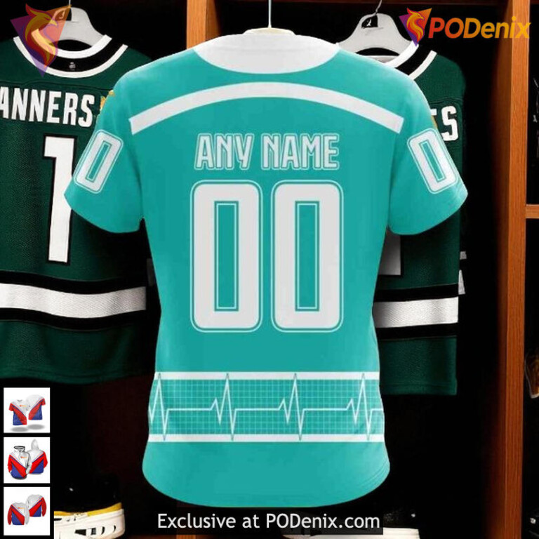 Healthcare Heroes Tribute Design Custom San Jose Sharks Holiday Hoodie 3D - 3