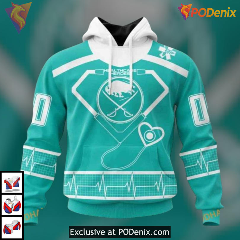 Healthcare Heroes Tribute Design NHL Buffalo Sabres Full Print Hoodie 3D Healthcare Heroes Tribute Design NHL Buffalo Sabres Full Print Hoodie 3D