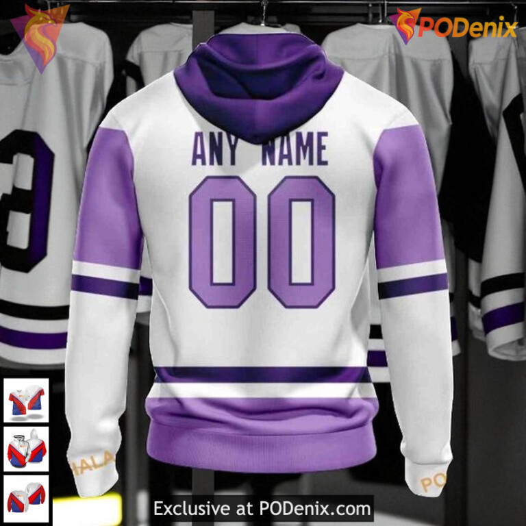 Hockey Fight Cancer 2025 Custom NHL Personalized San Jose Sharks Hoodie 3D - 1