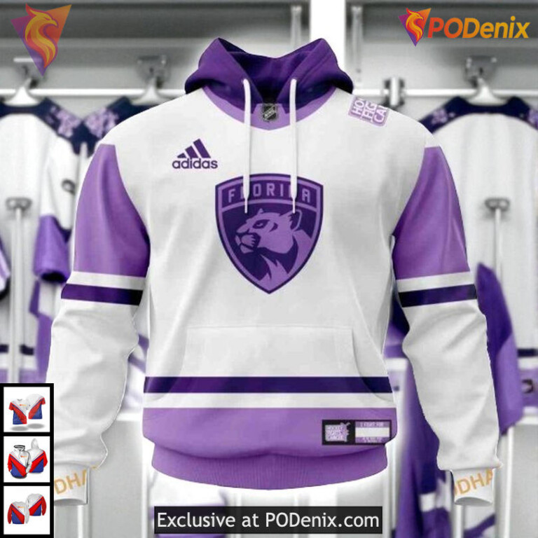 Hockey Fight Cancer Tribute Custom Florida Panthers Hoodie 3D NHL 2025