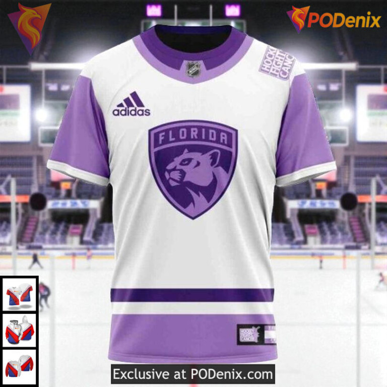 Hockey Fight Cancer Tribute Custom Florida Panthers Hoodie 3D NHL 2025 - 2