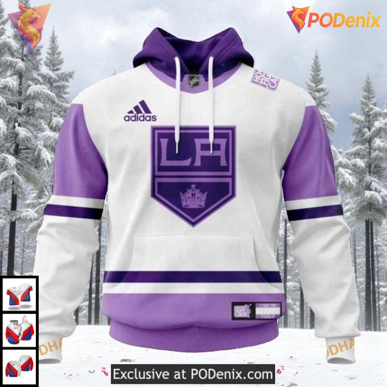Hockey Fights Cancer 2025 Custom Los Angeles Kings Hoodie 3D NHL Gear