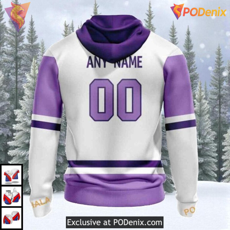 Hockey Fights Cancer 2025 Custom Los Angeles Kings Hoodie 3D NHL Gear - 1