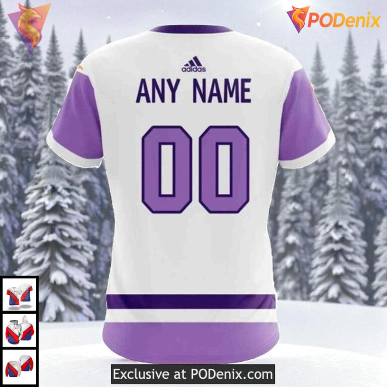 Hockey Fights Cancer 2025 Custom Los Angeles Kings Hoodie 3D NHL Gear - 3