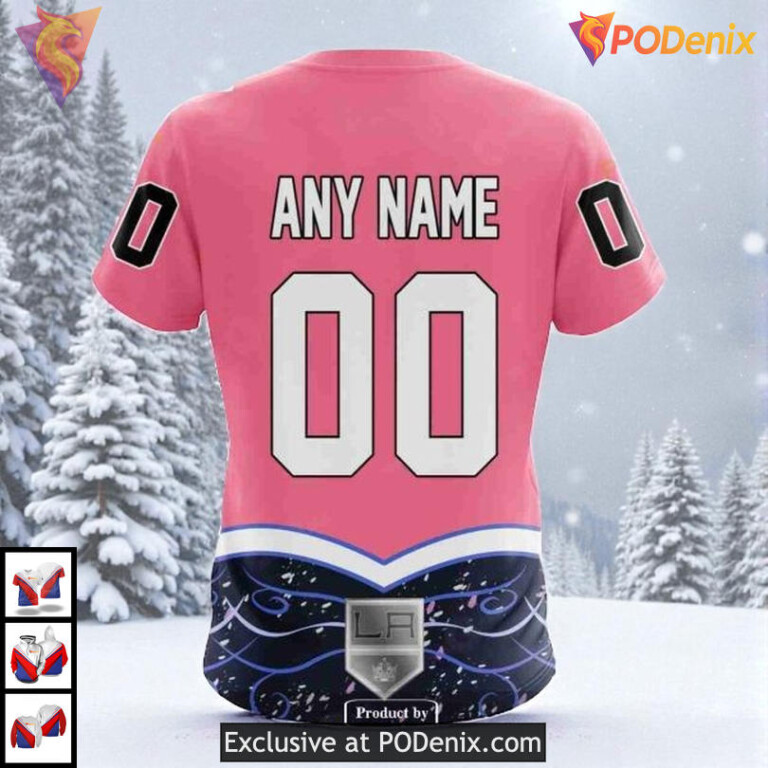 Hockey Fights Cancer Awareness Custom Los Angeles Kings Personalized 3D Hoodie - 4