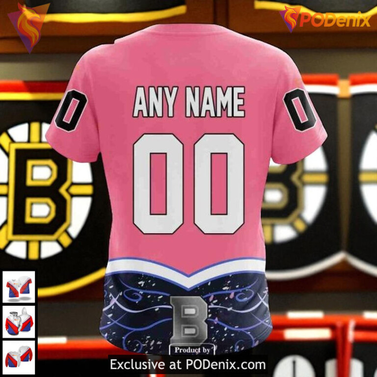 Hockey Fights Cancer Custom NHL Boston Bruins Hoodie Limited Edition - 6
