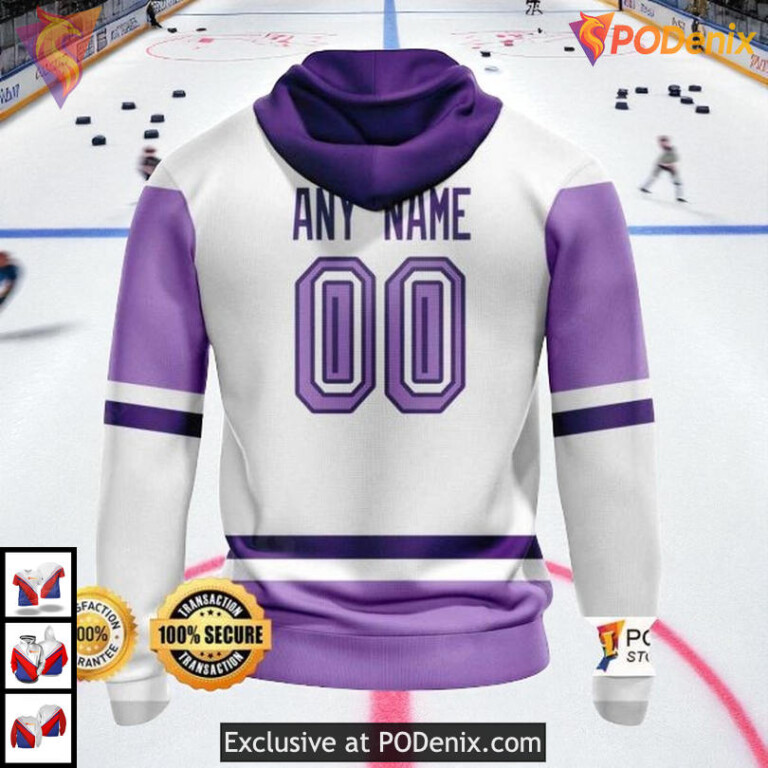 Hockey Fights Cancer Customizable Sweatshirt New York Rangers All Over Print Hoodie - 1