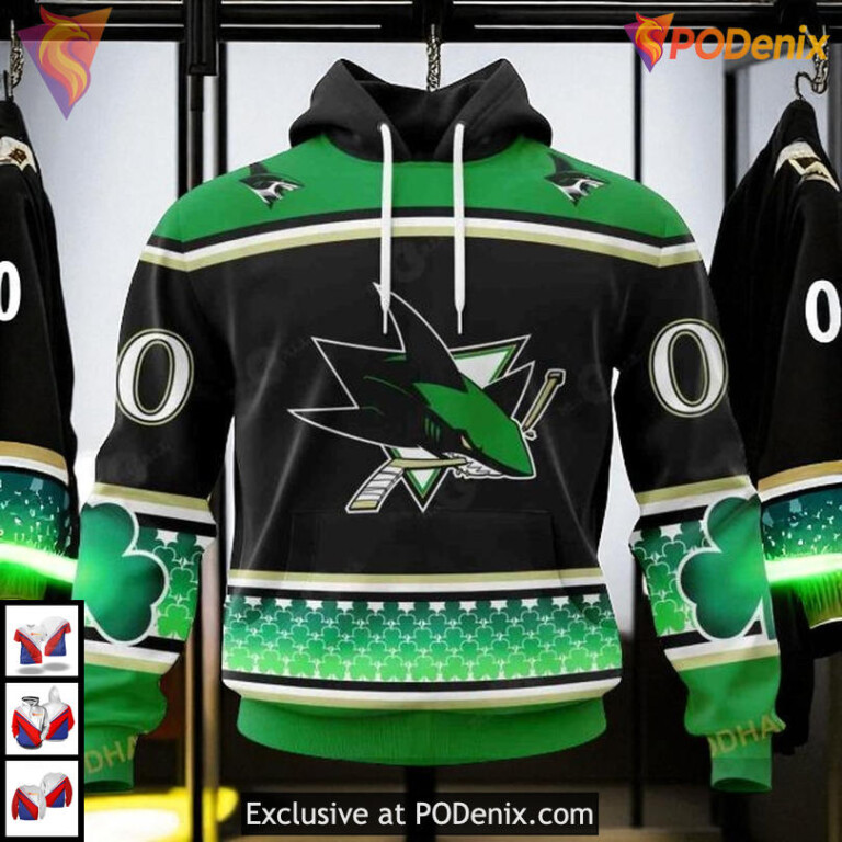 Hockey Patricks Day Celebration Custom NHL San Jose Sharks Kids Hoodie 3D
